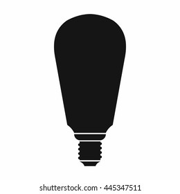 Light bulb icon in simple style isolated on white background