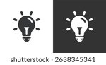 Light bulb icon. Solid glyph series icon