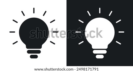 Light bulb icon in solid style