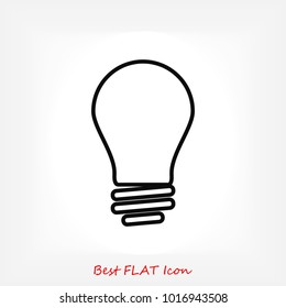 light bulb icon , stock vector illustration flat design style