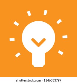 light bulb icon, stock vector illustration, EPS10.