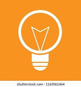 Light bulb icon, stock vector illustration, EPS10. 