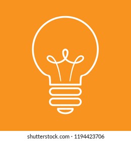 Light bulb icon, stock vector illustration, EPS10. 