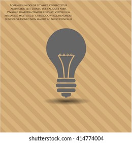 Light bulb icon or symbol
