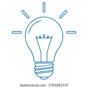 Light bulb icon symbol of creativity, ideas, innovation, and problemsolving represents inspiration, intelligence, and knowledge