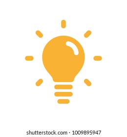 Light bulb icon, symbol of idea