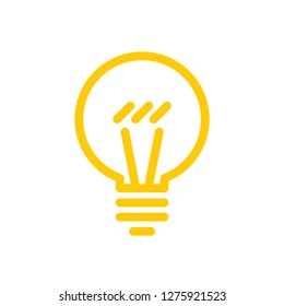 Light bulb icon, symbol of idea and creativity