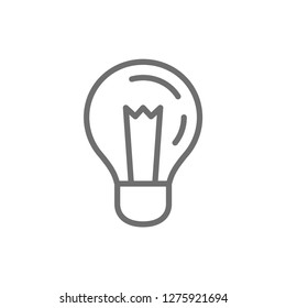 Light bulb icon, symbol of idea and creativity