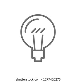 Light bulb icon, symbol of idea and creativity