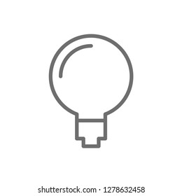 Light bulb icon, symbol of idea and creativity