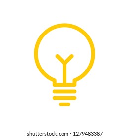 Light bulb icon, symbol of idea and creativity