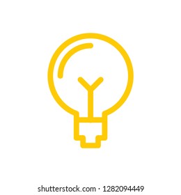 Light bulb icon, symbol of idea and creativity
