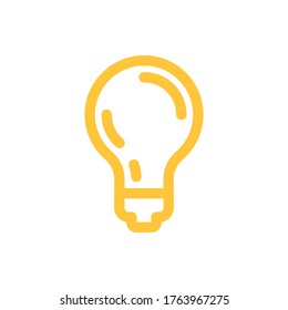 Icono de bombilla, símbolo de idea. Pictograma vectorial lineal.