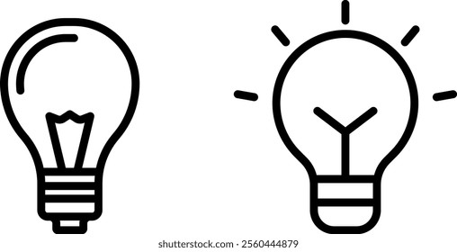 "Light Bulb Icon - Symbol of Illumination, Ideas, and Innovation"