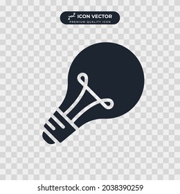 Plantilla de símbolo de icono de bombilla ligera para ilustración vectorial de colección de diseño gráfico y web