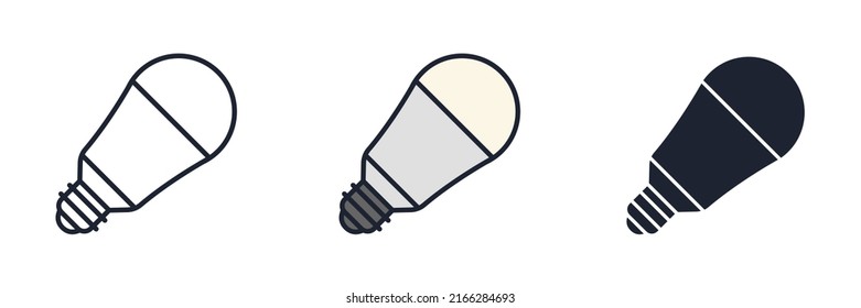 light bulb icon symbol template for graphic and web design collection logo vector illustration