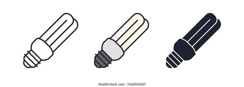 plantilla de símbolo de icono de la bombilla de luz para el logotipo de colección de diseño gráfico y web ilustración vectorial
