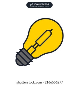 light bulb icon symbol template for graphic and web design collection logo vector illustration