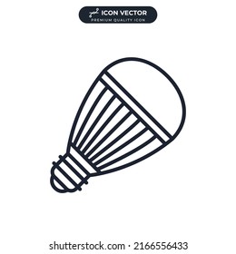 plantilla de símbolo de icono de la bombilla de luz para el logotipo de colección de diseño gráfico y web ilustración vectorial
