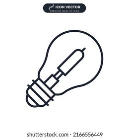 light bulb icon symbol template for graphic and web design collection logo vector illustration