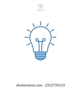 Light Bulb icon symbol template for graphic and web design collection logo vector illustration