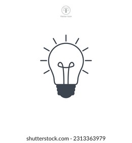 Light Bulb icon symbol template for graphic and web design collection logo vector illustration