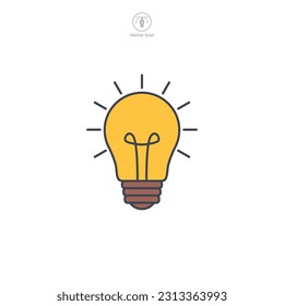 Light Bulb icon symbol template for graphic and web design collection logo vector illustration