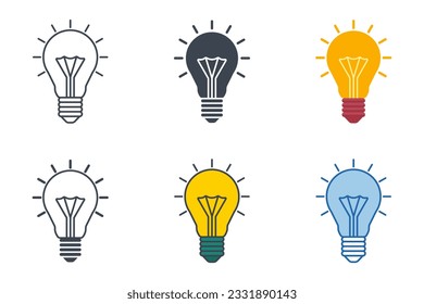 Light Bulb Icon symbol template for graphic and web design collection logo vector illustration
