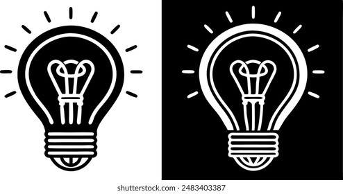  Light bulb icon symbol template for graphic and web design collection logo vector illustration