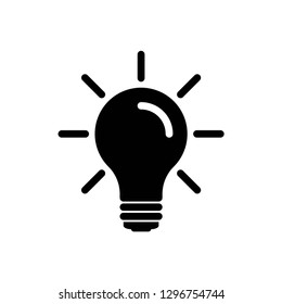 light bulb icon symbol vector