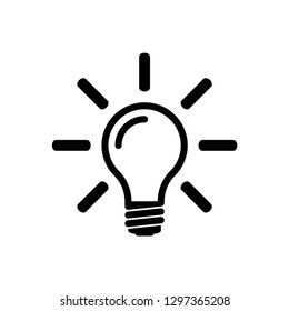 Light bulb icon symbol vector