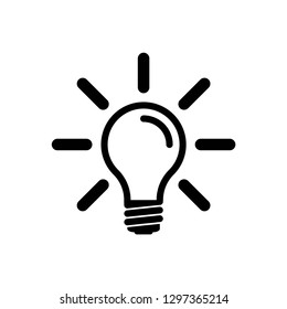 Light bulb icon symbol vector