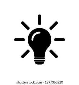 Light bulb icon symbol vector