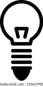 light bulb icon symbol vector. on white background
