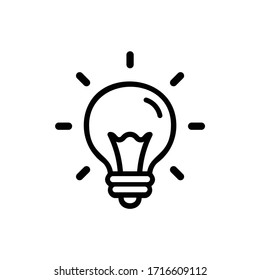 Light bulb icon symbol vector