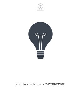 Light Bulb Icon symbol vector illustration isolated on white background