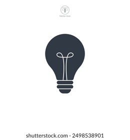 Light bulb icon symbol vector illustration isolated on white background