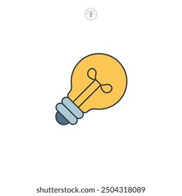 Light Bulb icon symbol vector illustration isolated on white background