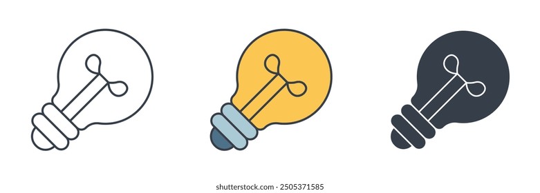 Light Bulb icon symbol vector illustration isolated on white background