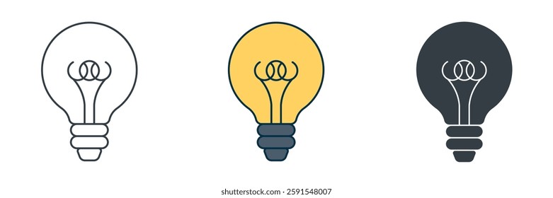 Light Bulb icon symbol vector illustration isolated on white background