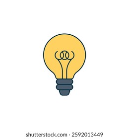 Light Bulb icon symbol vector illustration isolated on white background