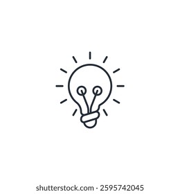 Light Bulb icon symbol vector sign isolated on white background illustration for graphic and web design