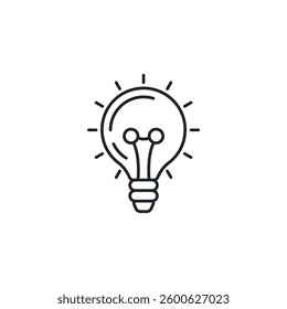 Light Bulb icon symbol vector illustration isolated on white background
