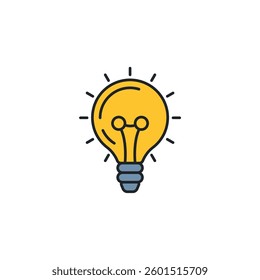 Light Bulb icon symbol vector illustration isolated on white background