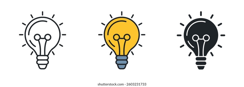 Light Bulb icon symbol vector illustration isolated on white background