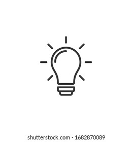 light bulb icon template color editable. light bulb symbol vector sign isolated on white background.