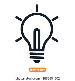 Light Bulb icon template color editable. lamp symbol vector illustration for graphic and web design.