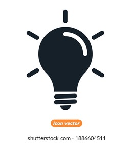 Light Bulb icon template color editable. lamp symbol vector illustration for graphic and web design.