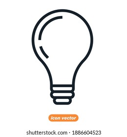 Light Bulb icon template color editable. lamp symbol vector illustration for graphic and web design.