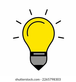 Light bulb icon template illustration. Design for business. Stock vector.